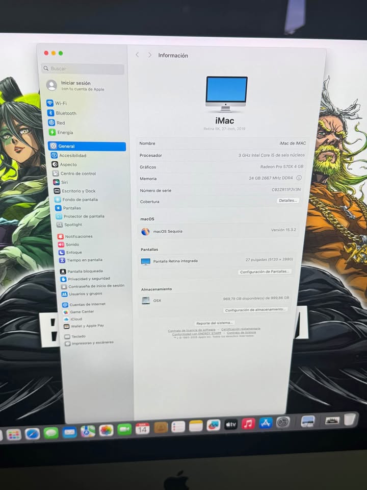 iMac 2019 5k 27" Pulgadas / i5 Seis Núcleos - 24GB Ram - 1 TB - AMD GRAPHICS 4GB