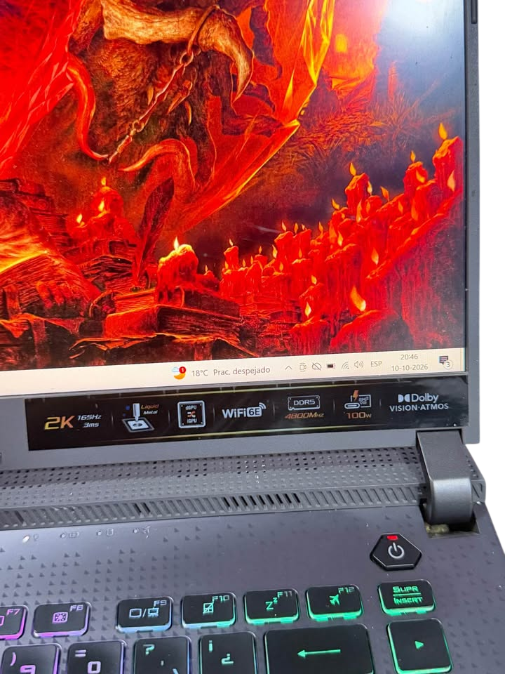 ASUS ROG STRIX G15 G513RM | AMD Ryzen 9 6900HX | 16GB RAM DDR5 4800MHz | 512GB SSD NVMe M.2 | RTX 3060 6GB | 15.6" 165Hz | Teclado RGB | Gamer