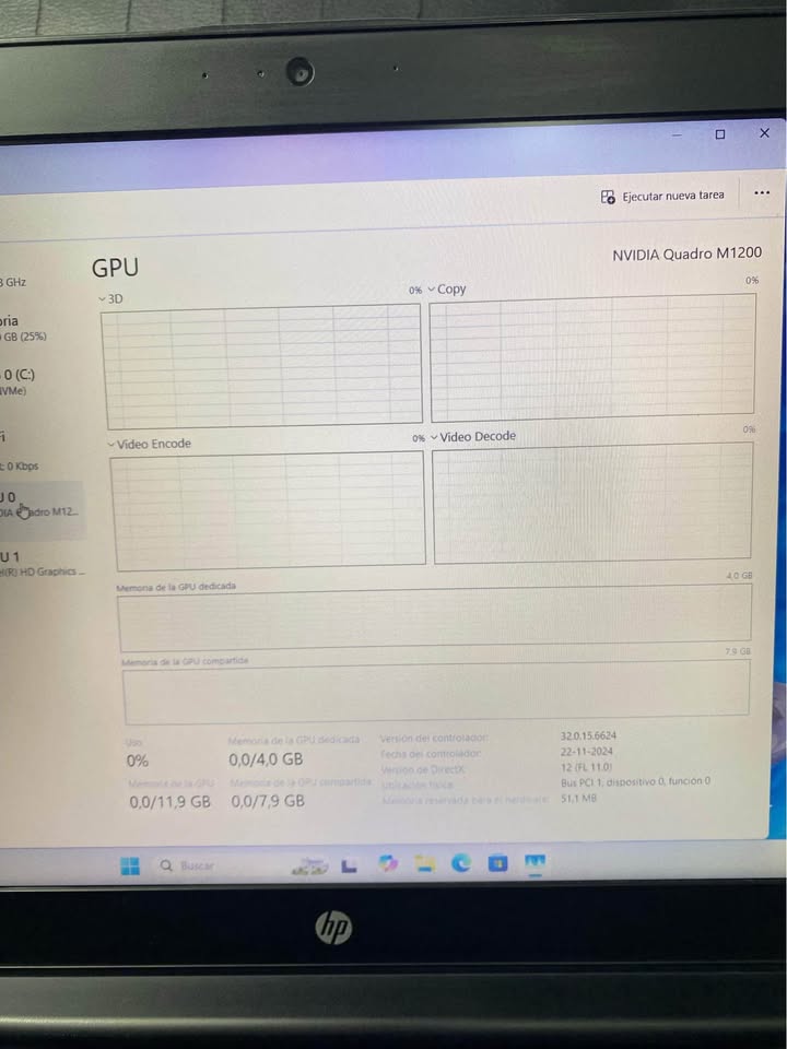 HP ZBOOK I7 4NUCLEOS 16 GB RAM 512GB SSD NVIDIA QUADRO M1200 4 GB