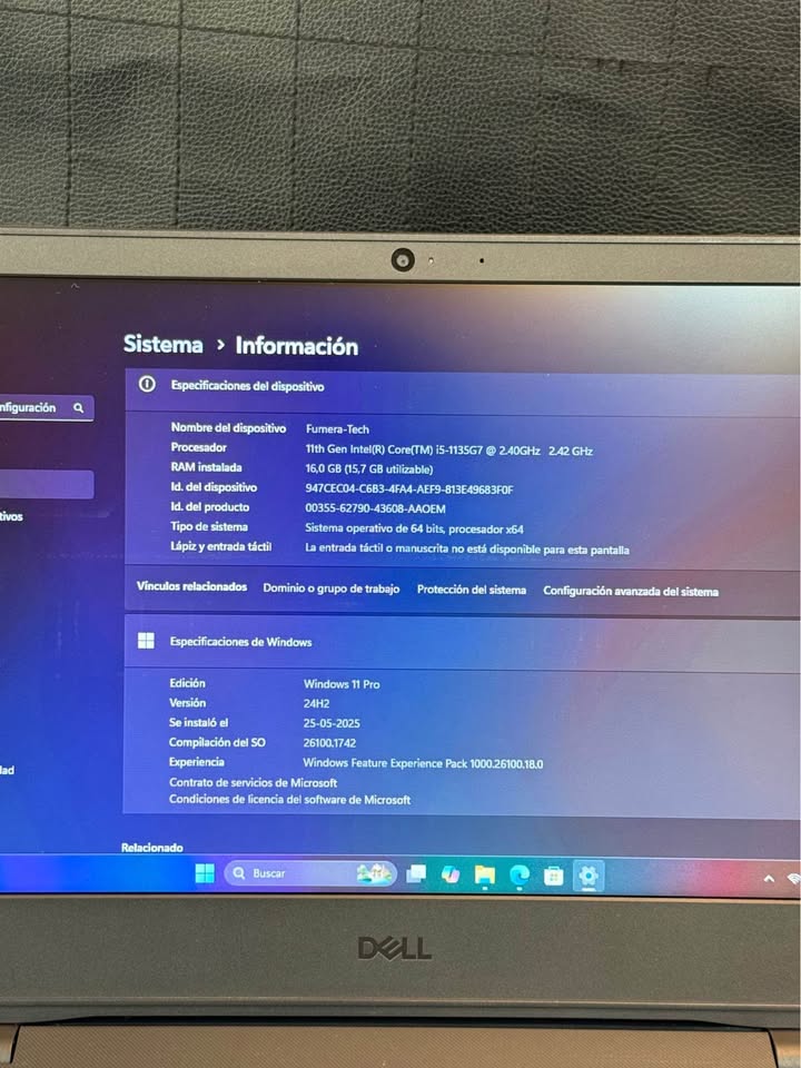 NOTEBOOK DELL VOSTRO / i5-11° - 16 GB RAM - 512 GB SSD