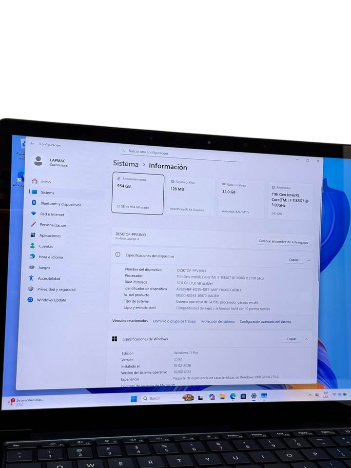 Microsoft Surface Book 4 | i7-11va Gen | 32GB RAM | 1TB SSD | Pantalla Táctil - Openbox