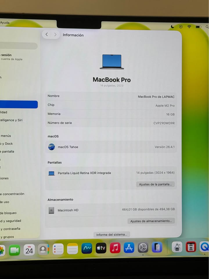 Apple MacBook Pro 14" | Chip M2 Pro | 16GB RAM | 512GB SSD | Pantalla Liquid Retina XDR