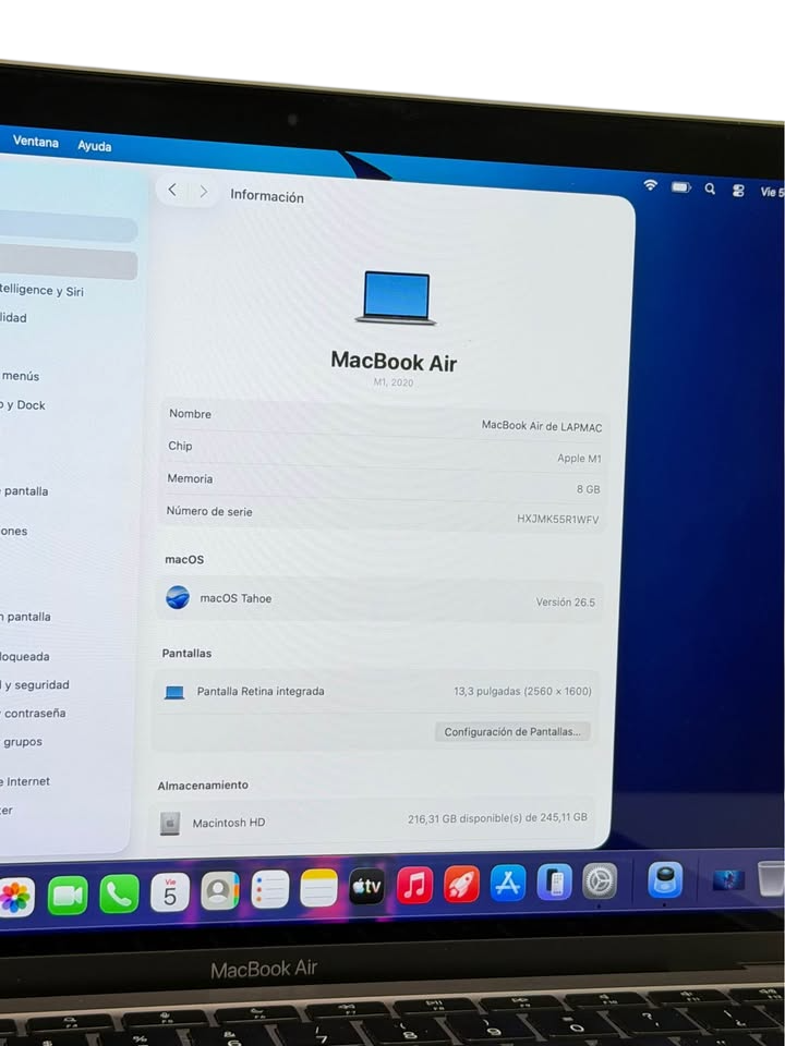 Apple MacBook Air 13.3" | Chip M1 | 8GB RAM | 256GB SSD | Retina