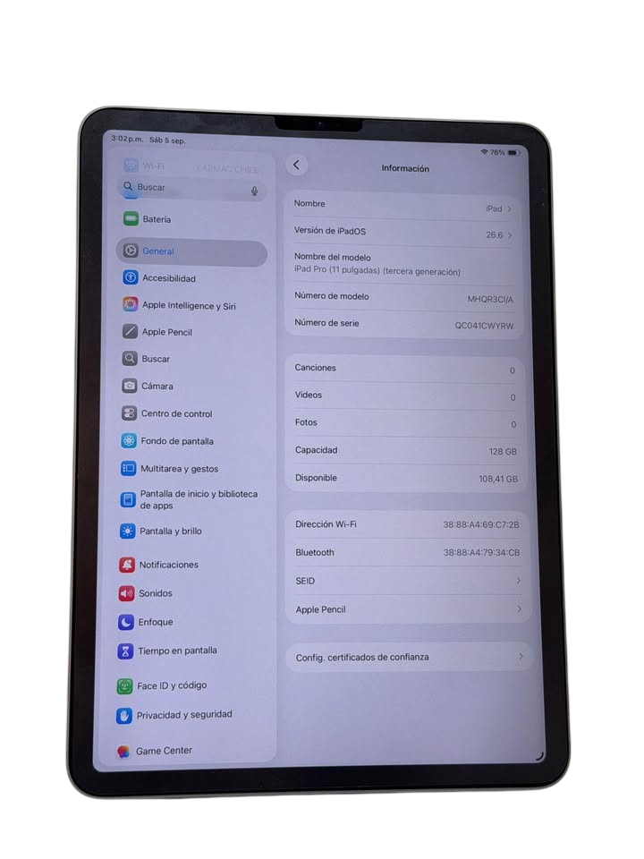 Apple iPad Pro 11" M1 | 3ª Gen | 128GB | 8GB RAM | Liquid Retina 120Hz | Face ID | USB-C Thunderbolt