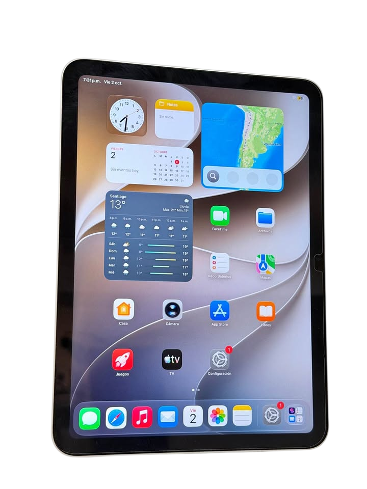 APPLE iPAD 10.ª GENERACIÓN | 256GB | Pantalla Liquid Retina 10.9" | Chip A14 Bionic | Touch ID | Wi‑Fi | Color Plata | Excelente Estado