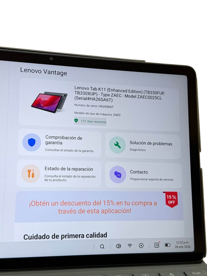 Lenovo Tab K11 11" | 8GB RAM | 128GB | Kit Completo Original