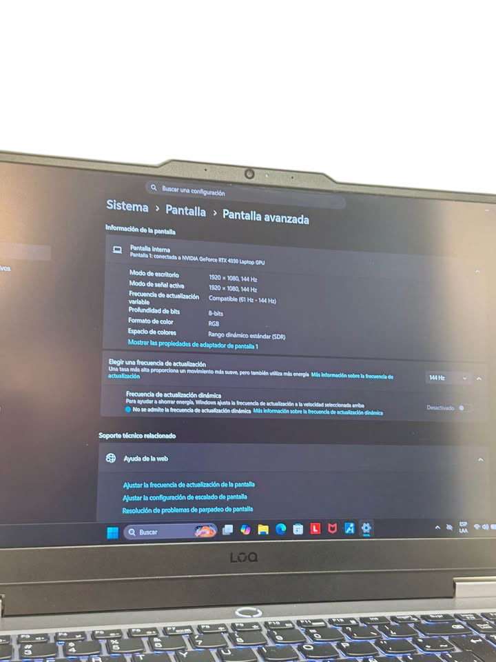 Lenovo LOQ 16" | Ryzen 7-7435HS | 24GB RAM DDR5 | 1TB SSD | RTX 4050 6GB | 144Hz