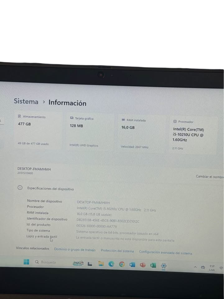 Lenovo ThinkPad 14" T14 | i5-10ma Gen | 16GB RAM | 512GB SSD NVMe | Teclado Iluminado