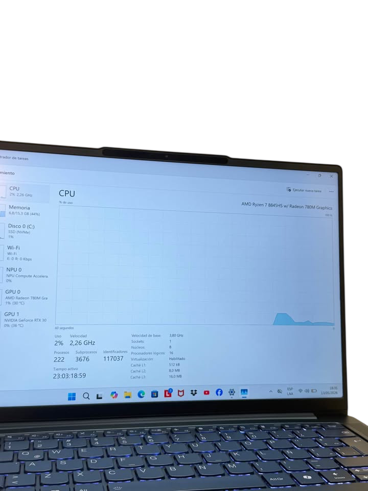 Lenovo Yoga 7 Pro | Ryzen 7-8845HS | 16GB RAM | 1TB SSD | RTX 3050 6GB | 90Hz Slim Premium