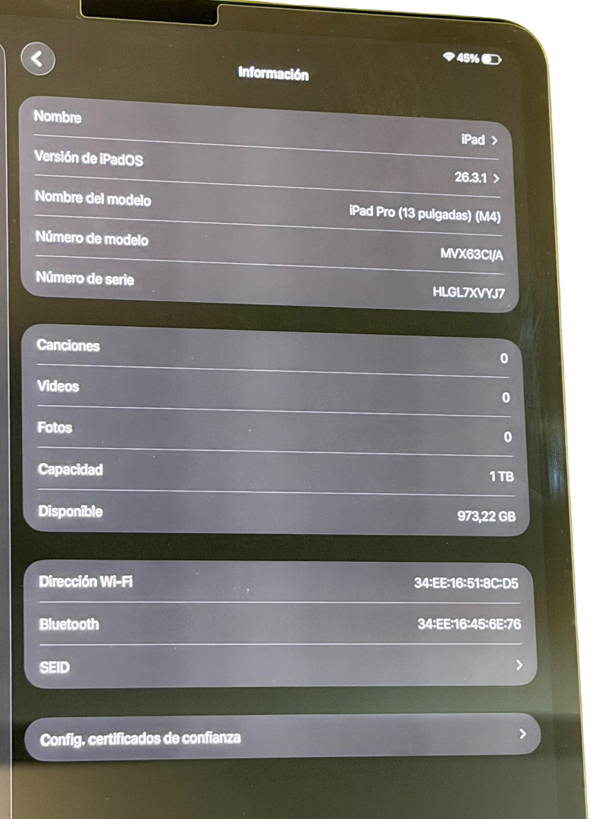 iPad Pro 13" M4 | Chip M4 | 16GB RAM | 1TB SSD | Pantalla Ultra Retina XDR | Face ID