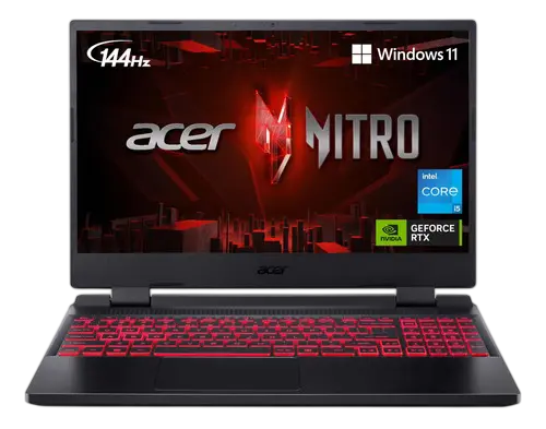Acer Nitro 5 Gaming | Intel Core i5 12ª Gen | 16GB RAM | 512GB SSD NVMe | NVIDIA RTX 2050 4GB | 144Hz | Teclado RGB Numérico