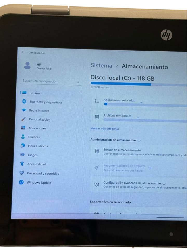 HP ProBook x360 G4 | Intel Core i5 8ª Gen | 8GB RAM | 128GB SSD M.2 | 11.6" Táctil | Doble Cámara | Slim Liviano