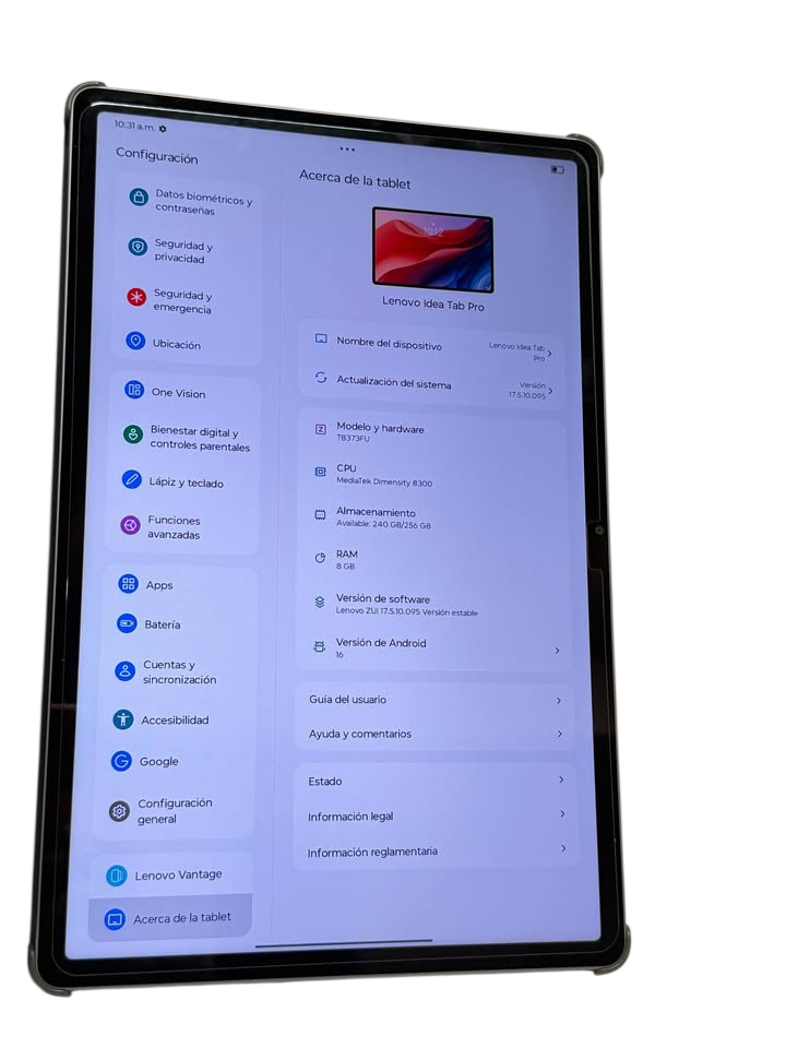 Lenovo Idea Tab Pro | Pantalla 12.7" 3K 144Hz | 8GB RAM LPDDR5X | Memoria 256GB UFS 4.0 | MediaTek Dimensity 8300 | Incluye Teclado y Lápiz