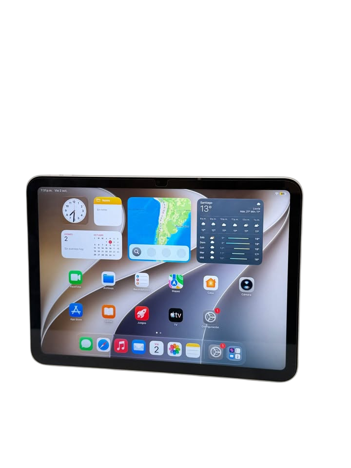 APPLE iPAD 10.ª GENERACIÓN | 256GB | Pantalla Liquid Retina 10.9" | Chip A14 Bionic | Touch ID | Wi‑Fi | Color Plata | Excelente Estado